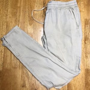 PacSun Khaki Joggers w/ ripped knees